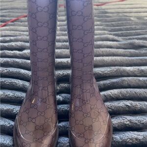 Gucci Chocolate Monogram Boots